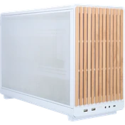 PC ALTERNATE Home Deluxe avec boitier blanc et panneau avant en lattes de bois