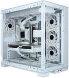 PC gaming ALTERNATE blanc avec panneau en verre et watercooling
