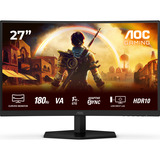 AOC C27G42E 27" Moniteur gaming incurvé  Noir/Rouge, 180 Hz, HDMI, DisplayPort, Audio