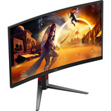 AOC C27G4Z2 27" Moniteur gaming incurvé  Noir/Rouge, HDMI, DisplayPort, 260 Hz OC