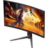 AOC  27" Moniteur gaming incurvé  Noir/Rouge