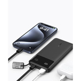 Anker Power Bank 22.5W, Powerbank Noir, USB-C, USB-A, 10 000 mAh