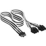 Corsair Elite Premium PCIe 12V-2x6 vers 2x 8-pin câble adaptateur PSU Noir/Blanc