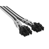 Corsair Elite Premium PCIe 12V-2x6 vers 2x 8-pin câble adaptateur PSU Noir/Blanc