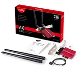 Cudy AX5400 Wi-Fi 6E Bluetooth 5.3 PCI-E Adapter, Adaptateur WLAN Rouge