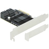 DeLOCK 90498 carte et adaptateur d'interfaces Interne SATA, Carte d'interface PCIe, SATA, 6 Gbit/s, SATA