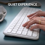 Logitech Logitech MK950 Signature Slim Wireless set de bureau Blanc, Layout US-International (QWERTY), US-International (QWERTY), 400 - 4000 DPI