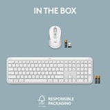 Logitech Logitech MK950 Signature Slim Wireless set de bureau Blanc, Layout US-International (QWERTY), US-International (QWERTY), 400 - 4000 DPI