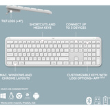 Logitech MK950 Signature Slim Wireless set de bureau Blanc, Layout US-International (QWERTY), 400 - 4000 dpi
