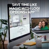 Logitech null set de bureau sans fil Blanc, Layout US-International (QWERTY)