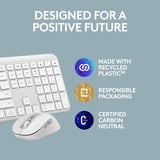 Logitech null set de bureau sans fil Blanc, Layout US-International (QWERTY)