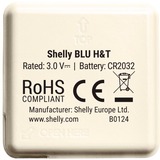 Shelly BLU H&T, Détecteur thermique Crème, Bluetooth