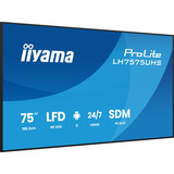 iiyama ProLite LH7575UHS-B2AG, Affichage public Noir (Mat), 3x HDMI | 1x DisplayPort | LAN | WiFi | 24/7