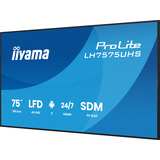 iiyama iiya 75 L LH7575UHS-B2AG 60Hz 4K IPS, Affichage public Noir (Mat)