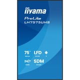iiyama iiya 75 L LH7575UHS-B2AG 60Hz 4K IPS, Affichage public Noir (Mat)