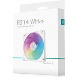 DeepCool FD14 ARGB ventilateur de boîtier Blanc, 140 x 140 x 25 mm, PWM
