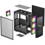 DeepCool MATREXX 55 V4 C boîtier midi tower Noir | 1x USB-A | 1x USB-C | RGB | Verre Trempé
