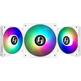 Lian Li ST120 Triple-pack, Ventilateur de boîtier Blanc, LED RGB, connecteur de ventilateur PWM à 4 broches