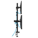 Neomounts DS60-600BL2-1 Bras de moniteur pour trois écrans 10-32", Support de moniteur Noir