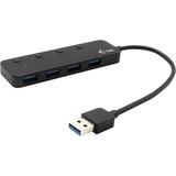 i-tec USB 3.0 Metal HUB 4 Port avec interrupteurs individuels on/off, Switch USB Noir
