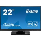 iiyama ProLite T2254MSC-B1AG 22" Moniteur tactile  Noir, Touch, HDMI, DisplayPort, USB, Audio