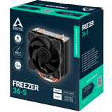 ARCTIC Freezer 36-S Refroidisseur CPU Argent, Refroidisseur d'air, 12 cm, 600 tr/min, 3000 tr/min, Noir, Acier inoxydable
