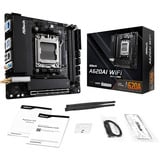 ASRock Asro A620AI WIFI carte mère socket AM5 RAID, 2.5 Gb-LAN, Wi-Fi 6E, BT 5.2, Sound, Mini-ITX