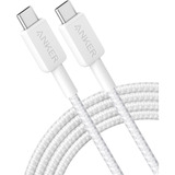 Anker 322 USB-C Braided, Câble Blanc, USB-C, USB 2.0, 60 W, 0,9 m