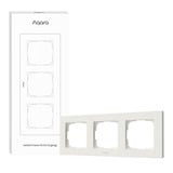 Aqara Cadre pour switches H2 EU 3 groupes, Finition Blanc
