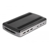 DeLOCK 112W Station de chargement USB avec 3x USB-C PD + 3x USB-A Gris, 3x USB-C, 3x USB-A