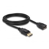 DeLOCK DisplayPort 1.2, Câble d'extension Noir, 2 mètres, 4K 60 Hz