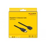 DeLOCK DisplayPort 1.2, Câble d'extension Noir, 2 mètres, 4K 60 Hz