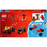 LEGO Ninjago - Le combat en voiture et en moto de Kai et Ras, Jouets de construction 71789