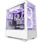 NZXT H5 Elite boîtier midi tower Blanc (mat) | 1x USB-A | 1x USB-C | RGB | Verre Trempé