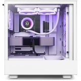 NZXT H5 Elite boîtier midi tower Blanc (mat) | 1x USB-A | 1x USB-C | RGB | Verre Trempé