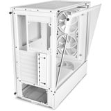 NZXT H5 Elite boîtier midi tower Blanc (mat) | 1x USB-A | 1x USB-C | RGB | Verre Trempé