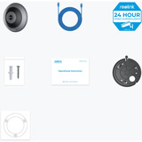 Reolink Caméra fisheye panoramique 360° 6 MP pour l'intérieur, Caméra de surveillance Gris, 4K, Wi-Fi, PoE