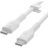 Belkin Câble BOOSTCHARGE USB-C Flex avec connecteur Lightning Blanc, 1 mètre
