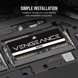 Corsair Vengeance 32 Go DDR5-5600 (1x 32 Go) mémoire PC portable Noir, CMSX32GX5M1A5600C48, SO-DIMM
