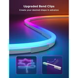 Govee Mounting Clips for Neon Rope Light 2, Montage 15x clips plastique, 5x clips metal