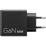 Lenovo Dual USB-C (65W) GaN, Chargeur Noir, 2x USB-C, Power Delivery