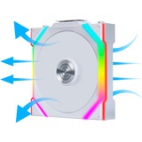 Lian Li UNI FAN SL120 Wireless Reverse Blade, Ventilateur de boîtier Blanc, Connecteur de ventilateur PWM à 4 broches