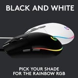 Logitech G203 LIGHTSYNC, Souris gaming Blanc, 8000 dpi