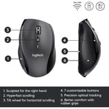 Logitech M705, Souris Argent/Noir, 1000 dpi, Vente au détail
