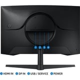 SAMSUNG Odyssey G5 G55C 27" Moniteur gaming incurvé  Noir, 1x HDMI, 1x DisplayPort, 165 Hz