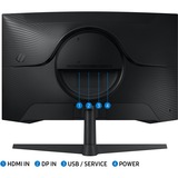 Samsung Odyssey G5 G55C 27" Moniteur gaming incurvé Noir, 1x DisplayPort, 1x HDMI, 165 Hz