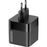 Sitecom 65W GaN Power Delivery chargeur mural avec câble rétractable Noir