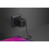 Sitecom 65W GaN Power Delivery chargeur mural avec câble rétractable Noir