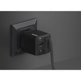 Sitecom 65W GaN Power Delivery chargeur mural avec câble rétractable Noir