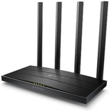 TP-Link Archer C6 V4.0, Routeur Noir, Wi-Fi 5 (802.11ac), Bi-bande (2,4 GHz / 5 GHz), Ethernet/LAN, Blanc, Routeur
